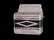 34 Button/12 Bass Three Switch Diatonic Accordion Stripe Colors available in:
